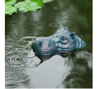 Ubbink Fontaine de jardin à cracheur flottante Hippopotame