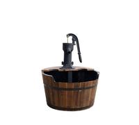 Ubbink Fontaine de Jardin Forme de tonneau Bois