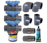 Ubbink Kit de raccordement BI‑PASS HEATERMAX pour pompe à chaleur de piscine
