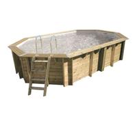 Ubbink OCEA Piscine hors sol Octogonal Bois