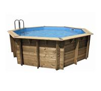 Ubbink Piscine bois Océa 510 H120cm - Liner Bleu - Hors sol, semi enterrée ou enterrée - Garantie 15 ans