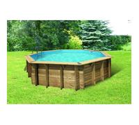 Ubbink Piscine en bois Océa 580 octogonale Ø 580 x H 130 cm Liner gris