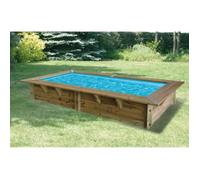 UBBINK Piscine en bois Sunwater *Livraison Gratuite*- 200x350xH71 cm - Liner bleu - Hors sol, semi enterrée ou enterrée