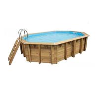 Ubbink Piscine en bois Sunwater Octo 300 x 490 x 120 cm Liner bleu