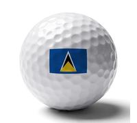 UBBVPKY Balles De Golf Amusantes Aux Couleurs du Drapeau De Sainte-Lucie - Cadeaux Originaux pour Tous Golfeurs Accessoires Tendance pour Amateurs De Golf Enfants Papas Cadeau pour Passionnés