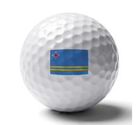 UBBVPKY Balles De Golf Amusantes Imprimées du Drapeau D'Aruba - Cadeaux Originaux pour Tous Golfeurs Cadeaux Insolites pour Passionnés De Enfants Papas Et Hommes Accessoires Tendance pour Golfeurs