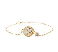 UBBVPKY Bracelet En Argent Sterling 925 Pour Femme, Bracelet À Maillons Avec Horoscope, Constellation Du Zodiaque, Coquillage Blanc, Ajustable, Amitié, Vierge