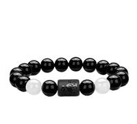 UBBVPKY Bracelet Extensible En Perles D'Agate Noire De 10Mm Pour Homme Et Femme, Bijou Porte-Bonheur Avec 12 Constellations Et Pierres Naturelles, Signe Astrologique Du Sagittaire