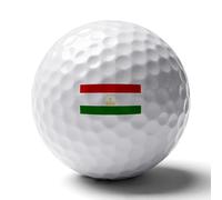 UBBVPKY Cadeaux De Golf Amusants pour Hommes Balles De Golf Caoutchouc Personnalisées avec Drapeau République du Tadjikistan pour Une Distance De Jeu Optimale Accessoires pour Golfeurs