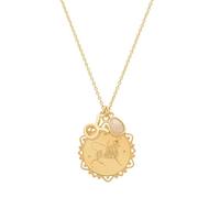 UBBVPKY Collier 12 Constellations Pour Femme Pendentif Rond En Opale Signe Du Zodiaque Astrologie Horoscope Constellation Cadeau Pour Homme Anniversaire Taureau