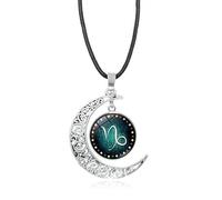 UBBVPKY Collier 12 Constellations Pour Femmes Et Hommes - Pendentif Signe Du Zodiaque En Cuir Tendance Chaîne De Clavicule Bijoux Astrologique Horoscope Constellation Capricorne