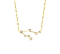 UBBVPKY Collier Constellation 12 Signes Du Zodiaque Pendentif Collier Horoscope Chaîne Avec Pendentif Diamant Constellations Astrologie Collier Cadeaux D'Anniversaire Pour Femmes Hommes Gémeaux