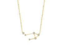 UBBVPKY Collier Constellation 12 Signes Du Zodiaque Pendentif Collier Horoscope Chaîne Avec Pendentif Diamant Constellations Astrologie Collier Cadeaux D'Anniversaire Pour Femmes Hommes Balance