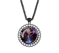 UBBVPKY Collier Constellation Phosphorescent Pour Femme Avec Pendentif Signe Du Zodiaque En Diamant Collier Astrologique Horoscope Constellation Bijoux Cadeau Pour Homme Et Femme Sagittaire