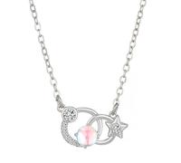 UBBVPKY Collier Pendentif Zodiaque Tendance Étoile Pierre De Lune 12 Constellations Horoscope Colliers Délicats Pour Femmes Bijoux D'Anniversaire Cadeau Couple Gémeaux