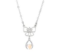 UBBVPKY Collier Pendentif Zodiaque Tendance Étoile Pierre De Lune 12 Constellations Horoscope Colliers Délicats Pour Femmes Bijoux D'Anniversaire Couple Cadeau Vierge
