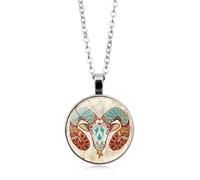 UBBVPKY Collier Rond Lumineux Avec Pendentif Zodiaque Pour Homme Et Femme Chaîne De Pull Avec Signe Astrologique Et Constellation Cadeau Idéal Pour Un Couple