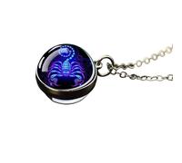 UBBVPKY Collier Tendance Avec Pendentif Constellation En Cristal Et Chaîne Ajustable Bijou Astrologique Pour Homme Et Femme Signe Du Scorpion