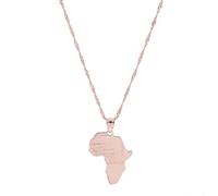 UBBVPKY Colliers Avec Pendentif Carte De L'Afrique Pour Femmes Et Hommes - Collier Unisexe Avec Pendentif Géométrique De Style Ethnique Collier Jaune De 60 Cm