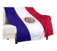 UBBVPKY Couverture Imprimée Drapeau De La République du Paraguay Plaid Douillet Et Chaud en Flanelle Polaire Ultra Douce pour Homme Et Femme 150X200Cm