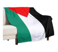 UBBVPKY Couverture Imprimée Drapeau Palestinien Confortable Et Moelleuse en Flanelle Polaire Ultra Douce Idéale pour Les Voyages 100X150Cm