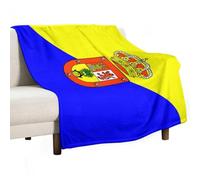 UBBVPKY Couverture Polaire en Flanelle À Motif 3D pour Canapé Motif Drapeau Gran Canaria Ultra Douce Légère Et Confortable Idéale pour Lit Canapé Ou Fauteuil 150X200Cm