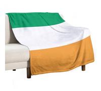 UBBVPKY Couverture Polaire en Flanelle À Motifs 3D pour Canapé Motif Drapeau Irlandais Créatif Ultra Douce Légère Et Confortable Idéale pour Lit Canapé Ou Fauteuil (100X150Cm)