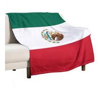 UBBVPKY Couverture Polaire en Flanelle avec Imprimé Drapeau Mexicain Unique Moelleuse Super Douce Chaude Et Confortable pour Canapé/Canapé/Lit De Voyage Léger en Peluche 130 × 150Cm