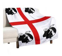 UBBVPKY Couverture Polaire Ultra Douce avec Imprimé Drapeau De La Sardaigne Plaid Léger Et Douillet en Flanelle pour Lit Canapé Fauteuil Toutes Saisons 100X150Cm
