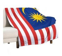 UBBVPKY Couverture Polaire Ultra Douce Respirante Et Chaude Épaisse Motif Drapeau Malaisien pour Lit Canapé Et Fauteuil Lavable en Machine 80X100Cm