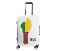 UBBVPKY Housse De Protection Élastique Pour Valise De Voyage De 18 À 32 Pouces Avec Impression Du Drapeau Du Bénin Lavable