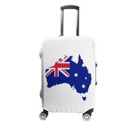 UBBVPKY Housses De Voyage Pour Valises - Housse De Valise - Matériau Élastique De Qualité Supérieure - Impression Amusante De La Carte Du Drapeau De L'Australie - Petit Moyen Grand Ou Très Grand