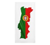 UBBVPKY Serviettes De Plage en Microfibre pour Adultes - Nouveauté Drapeau National du Portugal Imprimé Carte Serviette De Bain Légère pour Piscine Extra Large sans Sable Et Séchage Rapide 150×180Cm