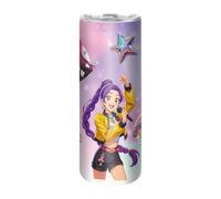 UBBY Demon Hunters Bouteille d'eau, 590 ml, anti-fuite, avec paille et poignée, gobelet en acier inoxydable, pour le travail, les voyages, l'extérieur, l'école (chant)