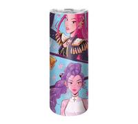 UBBY Demon Hunters Bouteille d'eau de 590 ml avec paille et poignée, tasse anti-fuite en acier inoxydable pour le travail, les voyages, l'extérieur, l'école (manifests)