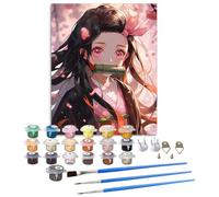 UBBY Demon Slayer Poster décoratif mural et impressions d'art - Tableaux éclectiques - Dessin animé - Décoration murale pour chambre d'enfant - Aspect aquarelle - Kit d'œuvres d'art pour garçons et