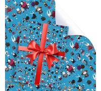 UBBY Lot de 5 feuilles de papier cadeau Hollow Knight - 51 x 75 cm - Papier cadeau durable - Pour les anniversaires d'enfants, les fêtes, le rangement, la décoration festive - Bleu