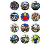 UBBY Roblox Lot de 12 broches d'insigne de dessin animé pour vêtements DIY Pull Veste Chemise Vêtements Sac 58 mm, 58 MM, Métal