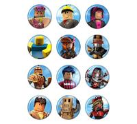 UBBY Roblox Lot de 12 broches d'insigne de dessin animé pour vêtements DIY Pull Veste Chemise Vêtements Sac 58 mm, 58 MM, Métal