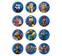 UBBY Roblox Lot de 12 broches d'insigne de dessin animé pour vêtements DIY Pull Veste Chemise Vêtements Sac 58 mm, 58 MM, Métal