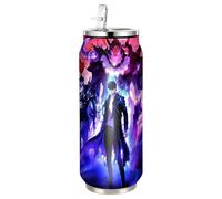 UBBY Solo Leveling, bouteille d'eau en acier inoxydable, 500 ml, pliable, en acier inoxydable Dorothy Gale, avec paille, design amusant de dessin animé pour enfants et adultes (violet)