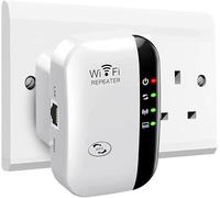 Ubcwin Amplificateur WiFi 2024, extension WiFi, répéteur WiFi, couvre jusqu'à 360 m² et 45 appareils, booster Internet - avec port Ethernet, configuration rapide, amplificateur de signal sans fil dome