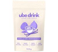 UBE DRINK - Poudre d’Ube Premium 100% Naturelle - 100g - Igname Violette - Latte, Pâtisseries, Smoothies - Vegan, Sans Gluten, Sans Lactose, Sans Sucre (Vanille de Madagascar)