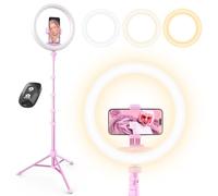 UBeesize Anneau Lumineux à Selfie de 30,5 cm avec trépied Extensible de 157,5 cm et télécommande, lumière LED avec Support de téléphone pour Enregistrement vidéo/Maquillage/créateur de Contenu