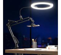 UBeesize Anneau Lumineux de 25,4 cm avec Support de téléphone, lumière LED à Selfie avec Support et Support de téléphone, lumière de Bureau pour iPhone, trépied de Bureau pour Enregistrement