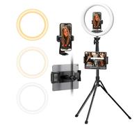 UBeesize Anneau lumineux de 30,5 cm avec trépied extensible de 188 cm et iPad, support de téléphone, lumière circulaire LED avec téléphone, support de tablette pour enregistrement vidéo, photographie,