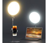 UBeesize Anneau Lumineux pour Ordinateur Portable de 10,5" avec Support et Support de téléphone pour Bureau, éclairage Zoom pour Ordinateur, Enregistrement vidéo, Streaming, vidéoconférence, appels