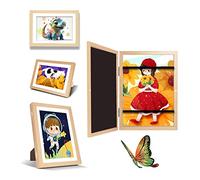 UBeesize Cadres artistiques pour enfants de 25,4 x 35,6 cm - Ouverture frontale et affichage d'image modifiable pour œuvres d'art DIN A4, cadres de rangement, art suspendu, façade en acrylique (bois)