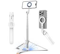 UBeesize MagSafe Trépied magnétique à ouverture automatique pour iPhone, perche à selfie MagSafe avec télécommande, support de téléphone portable pour enregistrement, voyage et vlogging, compatible