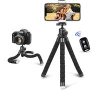 UBeesize Mini trépied pour smartphone et appareil photo antidérapant léger avec télécommande Bluetooth pour voyage, camping, selfie